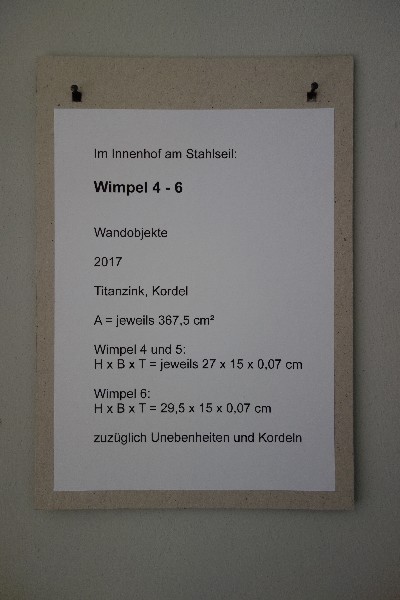 Werkdaten-Schild zu Wimpel 4 - 6